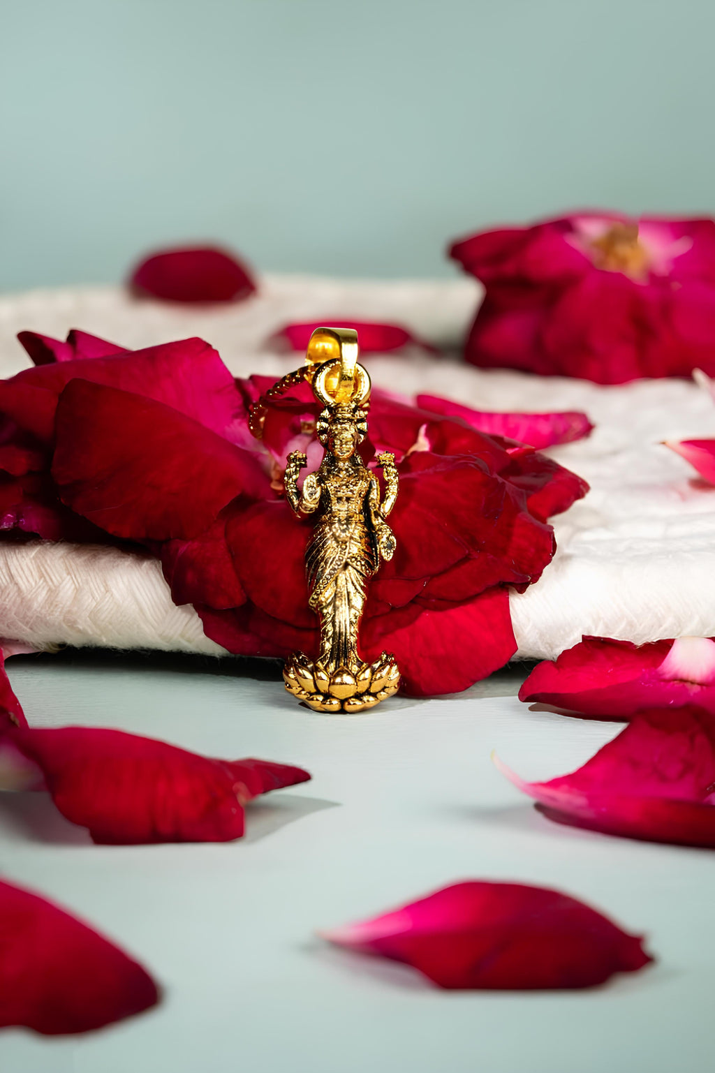 Gold Plated Lakshmi Prosperity Pendant ✨