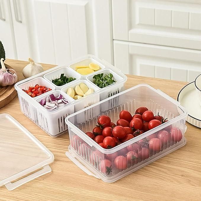 The Ultimate 6-Compartment Refrigerator Organizer